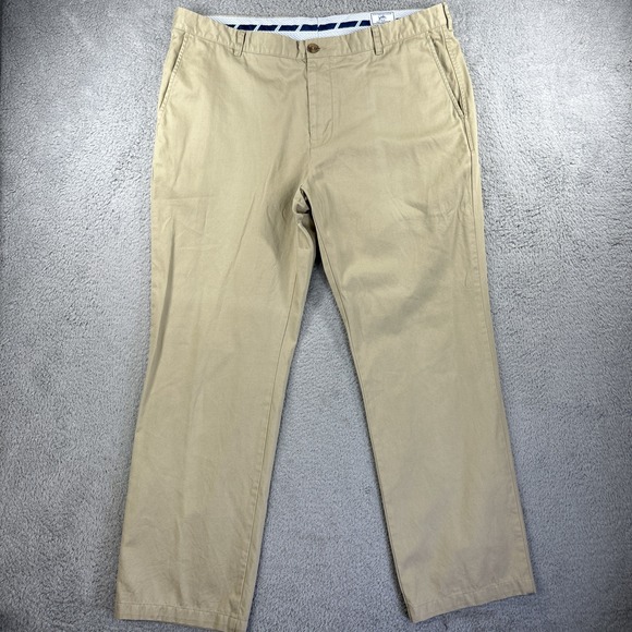 Southern Tide Pants Mens 42x33 Tan Khaki  Skipjack Chino Pima Cotton Classic Fit - Picture 1 of 8